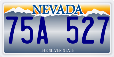 NV license plate 75A527
