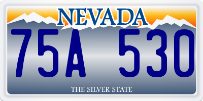 NV license plate 75A530