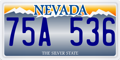 NV license plate 75A536