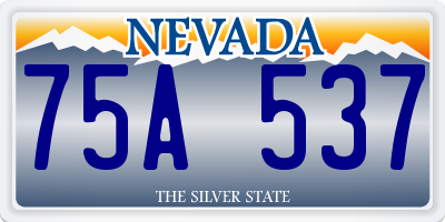 NV license plate 75A537