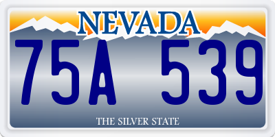 NV license plate 75A539
