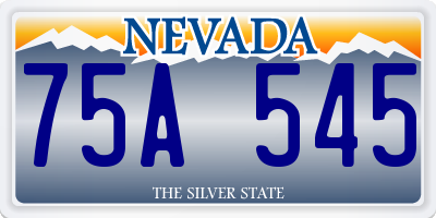 NV license plate 75A545