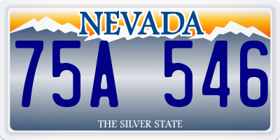 NV license plate 75A546