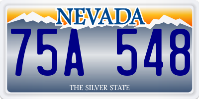 NV license plate 75A548