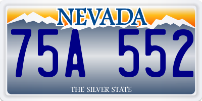 NV license plate 75A552