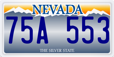 NV license plate 75A553