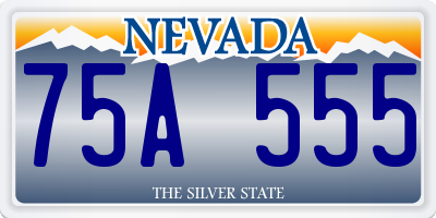 NV license plate 75A555
