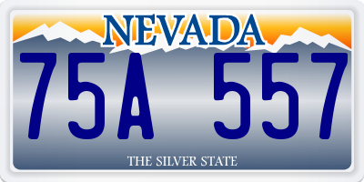 NV license plate 75A557