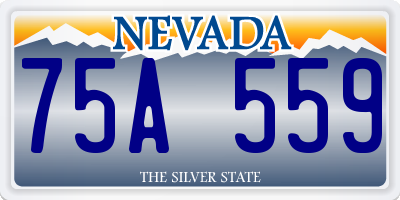 NV license plate 75A559