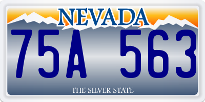 NV license plate 75A563