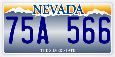 NV license plate 75A566