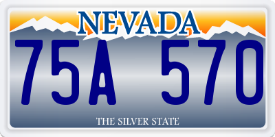 NV license plate 75A570