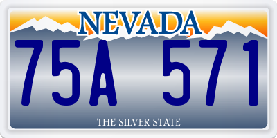 NV license plate 75A571