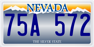 NV license plate 75A572