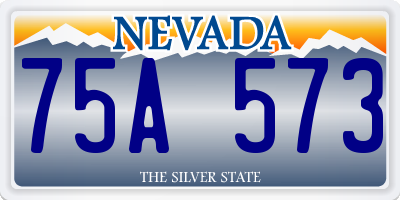 NV license plate 75A573