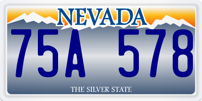 NV license plate 75A578