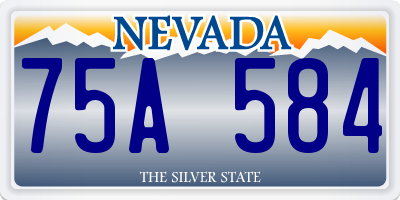 NV license plate 75A584