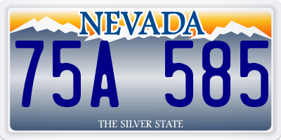 NV license plate 75A585