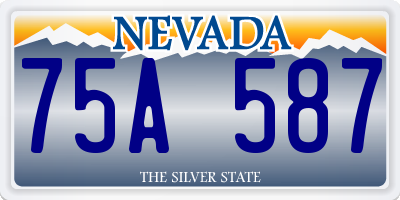 NV license plate 75A587