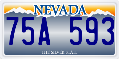 NV license plate 75A593