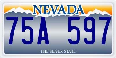 NV license plate 75A597