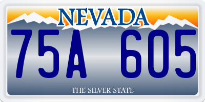 NV license plate 75A605