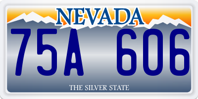 NV license plate 75A606