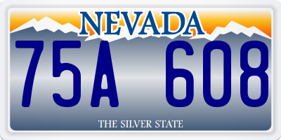 NV license plate 75A608