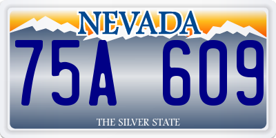 NV license plate 75A609