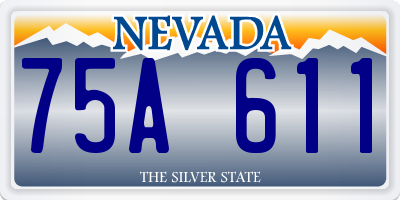 NV license plate 75A611