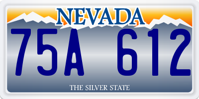 NV license plate 75A612