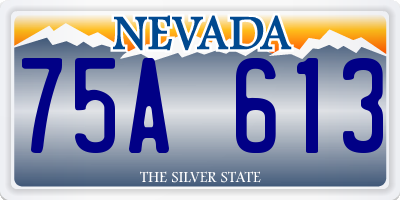 NV license plate 75A613