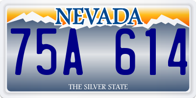 NV license plate 75A614