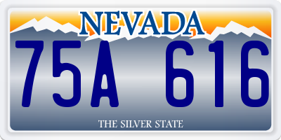 NV license plate 75A616