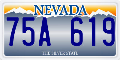 NV license plate 75A619