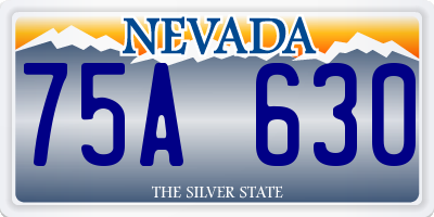 NV license plate 75A630
