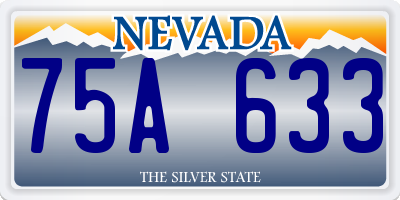 NV license plate 75A633