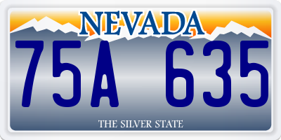 NV license plate 75A635