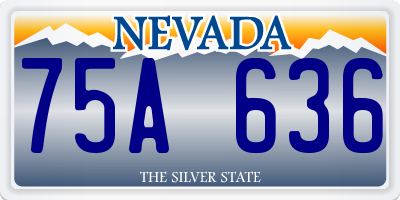 NV license plate 75A636