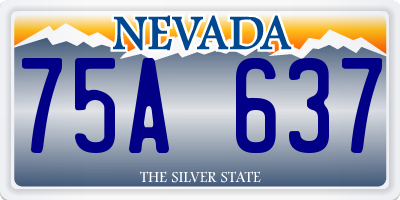 NV license plate 75A637