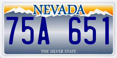 NV license plate 75A651