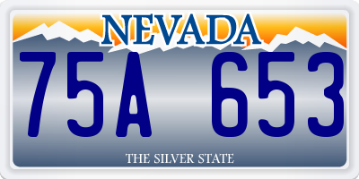 NV license plate 75A653