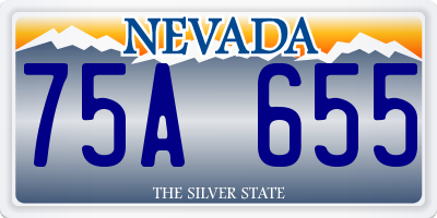 NV license plate 75A655