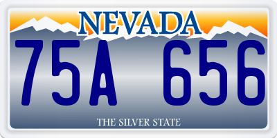 NV license plate 75A656