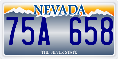 NV license plate 75A658