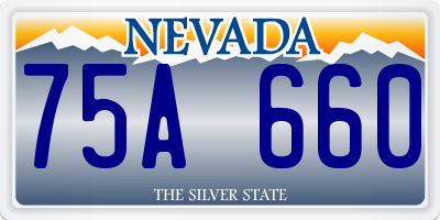 NV license plate 75A660