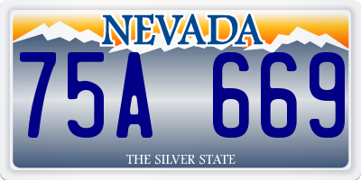 NV license plate 75A669