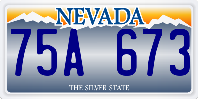 NV license plate 75A673