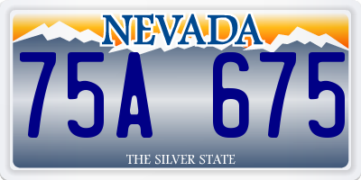 NV license plate 75A675