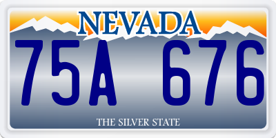 NV license plate 75A676